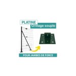 Cloture&jardin - platine pour jambe de force - vert Cloture&jardin - platine pour jambe de force - vert