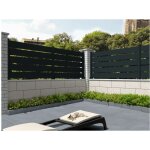 Ombrazur ? cl�ture aluminium ajour�e gris anthracite l 1911 x h 915 mm ? 5 lames ? installation rapide ...