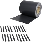Mucola - cl�ture en pvc 35m film d'aluminium anthracite moustiquaire d'intimit� � rouleau opaque � double ...