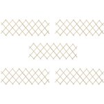 Maison chic - clôture à treillis 5 pcs / brise vue bois de sapin 180x60 cm Maison chic - clôture à treillis 5 pcs / brise vue bois de sapin 180x60 cm