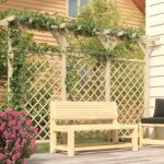 Clture  treillis clture de jardin panneau de clture avec pergola 300x50x200 cm pin 21319