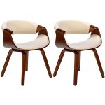 Clp - lot de 2 chaises de salle à manger foley noyer / crème tissu Clp - lot de 2 chaises de salle à manger foley noyer / crème tissu