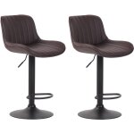 Clp - ensemble de 2 tabourets de bar lentini en marron, schwarz