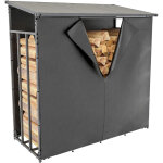 Abri pour bois de chauffage ruston en aluminium avec bche de protection s