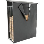 Clp - abri pour bois de chauffage ruston en aluminium avec bâche de protection l Clp - abri pour bois de chauffage ruston en aluminium avec bâche de protection l