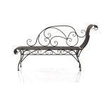 Banc de jardin en mtal en bronze en mtal