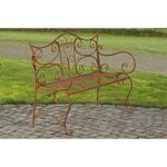 Banc de jardin au style antique tara en fer forg marron antique