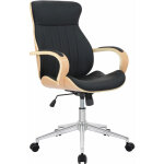 Clp - fauteuil de bureau melilla en similicuir nature / noir