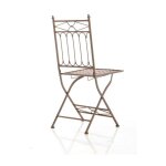 Clp - chaise de jardin pliable asina marron antique