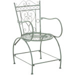 Chaise d'ext�rieur sheela en fer avec accoudoirs et repose - pieds vert antique