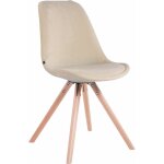 Chaise de salle à manger toulouse en velours avec pieds ronds crème nature Chaise de salle à manger toulouse en velours avec pieds ronds crème nature