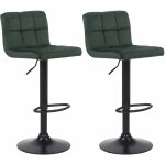 Clp - ensemble de 2 tabourets de bar feni en velours vert