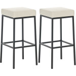 Clp - ensemble de 2 tabourets de bar montral en crme, schwarz