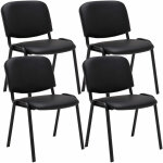 Clp - ensemble de 4 chaises de visiteurs ergonomiques en cuir d'imitation diff�rentes couleurs disponibles ...
