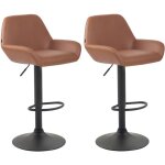 Clp - rglez 2 tabourets de bar braga en marron clair - schwarz