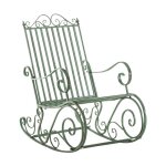 Clp ? chaise � bascule rustique en fer laqu� ? hauteur 94 cm ? largeur 56 cm ? pour int�rieur et ext�rieur ...