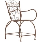 Clp - set 2 chaises de jardin design lgant avec une forme arrondie diffrentes couleurs colore : antique ...