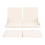 Clp - set de 3 housses pour coussins du sofa ancona polyrotin plat cr�me