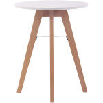 Clp - table basse nordique étagère ronde et cadre en bistrot et jambes en bois de hêtre 60 cm Clp - table basse nordique étagère ronde et cadre en bistrot et jambes en bois de hêtre 60 cm