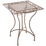 Table de jardin en fer forg� asina 60 x 60 cm marron antique