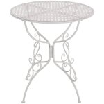 Table de jardin ronde amanda blanc antique