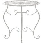 Clp - table jardin rustique de style rustique table basse de diff�rentes couleurs couleur : blanc antique ...