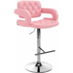 Clp - tabouret de bar dublin similicuir avec pied en m�tal rose chrome