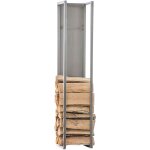 Clp - tagère en bois pour cheminée en acier, 140 cm Clp - tagère en bois pour cheminée en acier, 140 cm