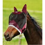 Cob, bordeaux: masque anti - mouches en maille avec couvre - oreilles et rembourrage en polaire fly shield ...