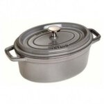 Cocotte en fonte �maill�e avec couvercle, tous feux dont induction, 6 � 7 personnes, ovale, 33 cm, 6, ...