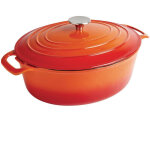 Cocotte en fonte ovale orange vogue 5 l