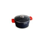 Cocotte haute wecook Ø16x8cm avec couvercle en verre série ecostone 5mm Cocotte haute wecook Ø16x8cm avec couvercle en verre série ecostone 5mm