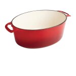 Cocotte ovale en fonte rouge 5 l - vogue