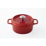 Cocotte ronde en fonte maille 22cm rubis - invicta - 402220