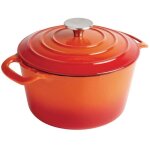 Cocotte ronde en fonte orange vogue 3. 2 l