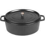 Cocotte schmortopf oval new classic gusseisen 6, 7 l 33cm schwarz