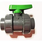 Vanne pvc pression pn16 piscine codital poigne verte 50mm 5cm 1p1 / 2