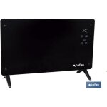 Cofan - convecteur radiant � panneau de verre avec t�l�commande et contr�le par application (1500w) 79x23x49cm ...