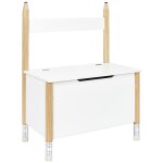 Coffre banc crayon blanc home deco kids