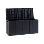 Coffre de jardin / banc robuste et v�rouillable en r�sine 270l 117, 5x45x56 cm gris anthracite