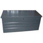 Chalet&jardin - coffre de jardin en mtal 400l - verrouillable  cl - gris anthracite