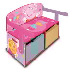 Arditex - coffre  jouets, banc et bureau pupitre 3 en 1 - peppa pig