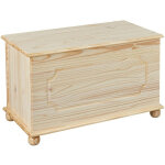 Pegane - coffre � jouet en pin massif vernis naturel - dim : l89 x h53 x p47 cm