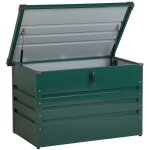 Beliani - coffre de rangement extérieur 100 x 62 cm 300 litres en acier galvanisé vert idéal pour les ... Beliani - coffre de rangement extérieur 100 x 62 cm 300 litres en acier galvanisé vert idéal pour les ...