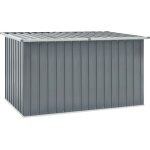 Coffre de rangement de jardin en acier kliber 171cm - le rangement idal pour votre extrieur - gris ...