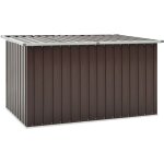 Coffre de rangement de jardin en acier kliber 171cm - le rangement idal pour votre extrieur - marron ...