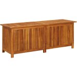 Coffre de rangement de jardin persiennes puncha - bois d?acacia - dimensions 150 x 50 x 58 cm Coffre de rangement de jardin persiennes puncha - bois d?acacia - dimensions 150 x 50 x 58 cm