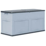 Coffre de rangement jardin plastique gris cedar