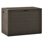 Coffre de rangement jardin polypropyl�ne marron stag 78cm