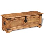 Coffre de rangement manguier massif fonc cir vahina